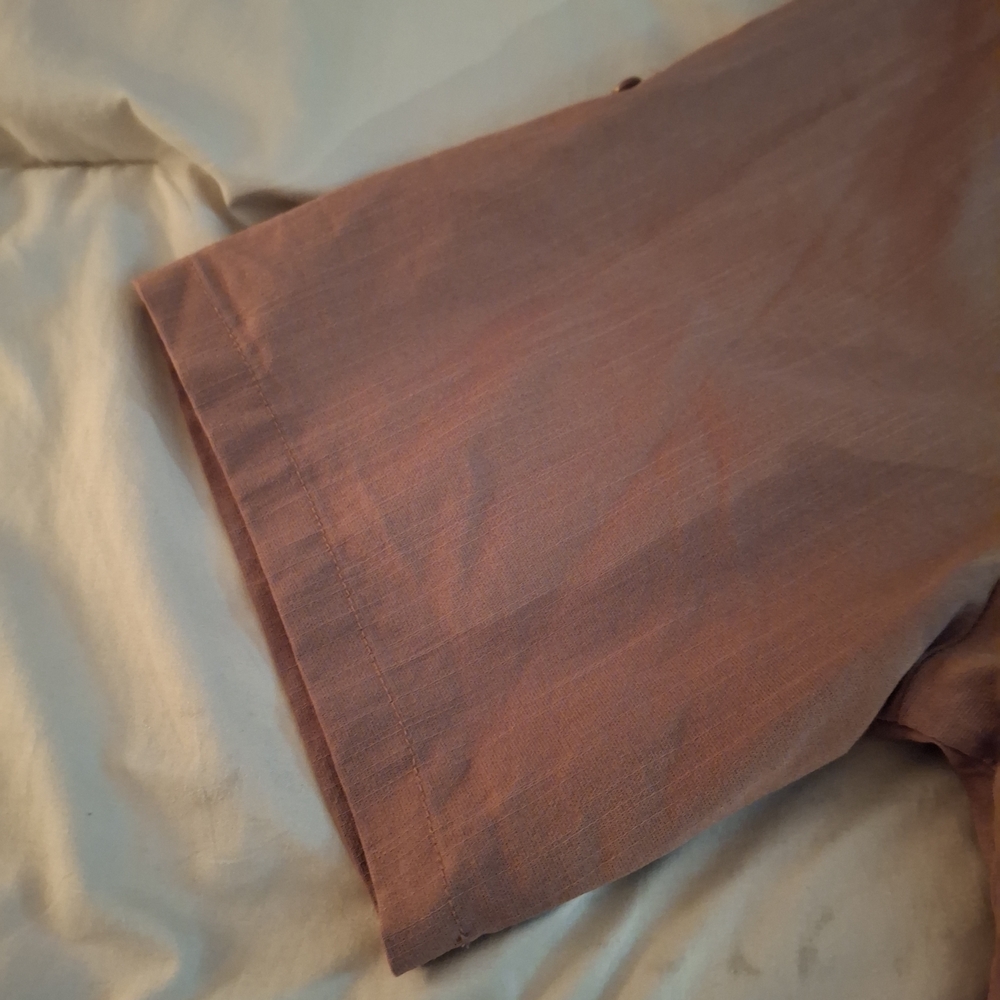 Coofandy Men's Brown Casual Short Sleeve Shirt - Picture 4 of 9